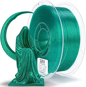ZIRO ZIRO PLA Filament, Iridescent PLA Series, Sparkle Glitter with Colorful Base, Twinkling 3D Printing Material,1kg Spool, Dimensional Accuracy +/-, Fit Most FDM 3D Printers, Lake Green