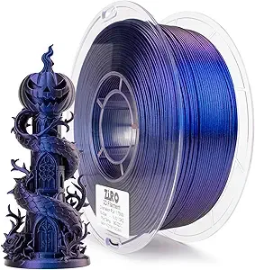 ZIRO ZIRO Glitter PLA Filament, 3D Printer Filament Shiny Sparkle PLA, Chameleon Series 1KG/2.2lbs Spool, Super Twinkle Effect Material, Fit Most FDM 3D Printers, Iris Blue Luster