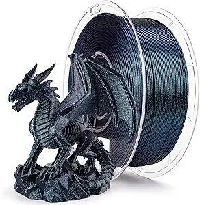 ZIRO ZIRO Glitter PLA Filament, 3D Printer Filament Super Sparkle PLA, Chameleon Series 3D Printing Material, 1kg Spool, Fit Most FDM Printers, Dimensional Accuracy +/-, Moonlit Teal Luster