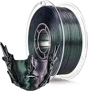 ZIRO ZIRO Glitter PLA Filament, 3D Printer Filament Super Sparkle PLA, Chameleon Series 3D Printing Material, 2.2lbs Spool, Fit Most FDM Printers, Dimensional Accuracy +/-, Fir Green Luster