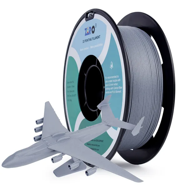 ZIRO ZIRO Carbon Fiber PLA Filament, Space Gray