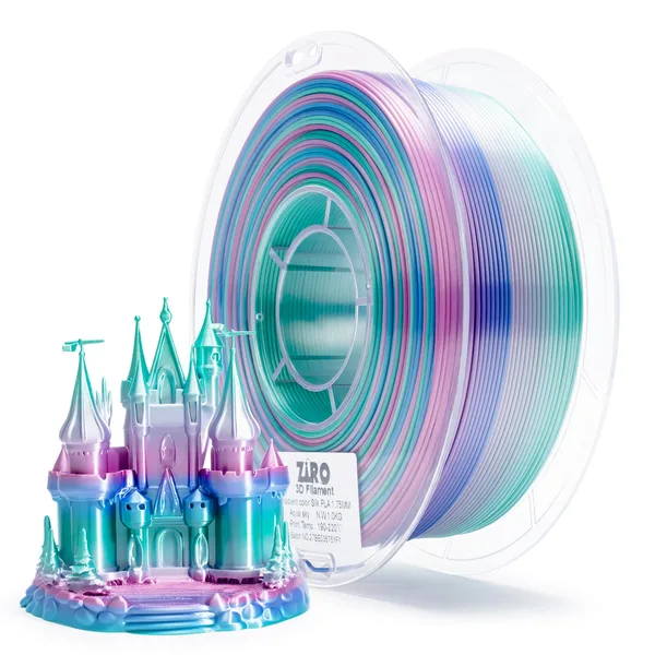 ZIRO ZIRO Fast Gradient Silk PLA Filament, Aqua Sky