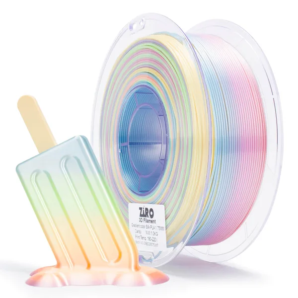 ZIRO ZIRO Fast Gradient Silk PLA Filament, Candy
