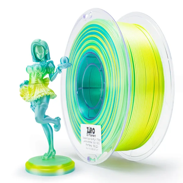 ZIRO ZIRO Fast Gradient Silk PLA Filament, Lemon Shimmer
