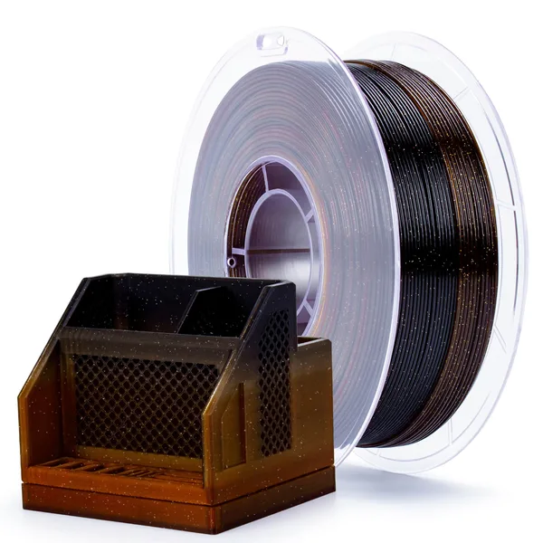 ZIRO ZIRO Fast Gradient Twinkling Translucent PLA Filament, Amber