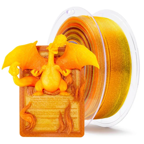 ZIRO ZIRO Fast Gradient Twinkling Translucent PLA Filament, Flower Series-Sunflower