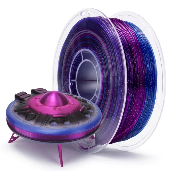 ZIRO ZIRO Fast Gradient Twinkling Translucent PLA Filament, Galaxy