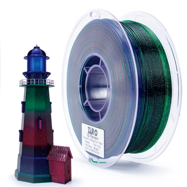 ZIRO ZIRO Fast Gradient Twinkling Translucent PLA Filament, Nebula