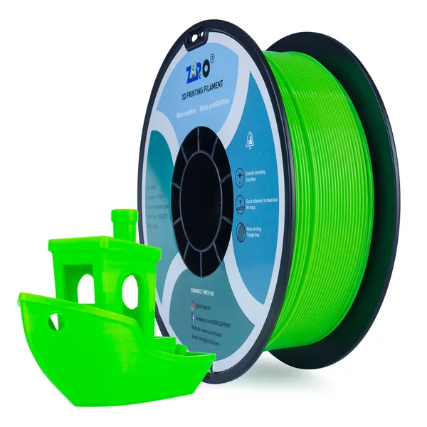 ZIRO ZIRO Fluorescence PLA Filament, Fluo Green