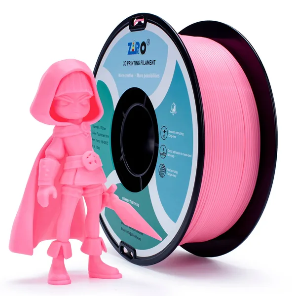 ZIRO ZIRO Fluorescence PLA Filament, Fluo Pink