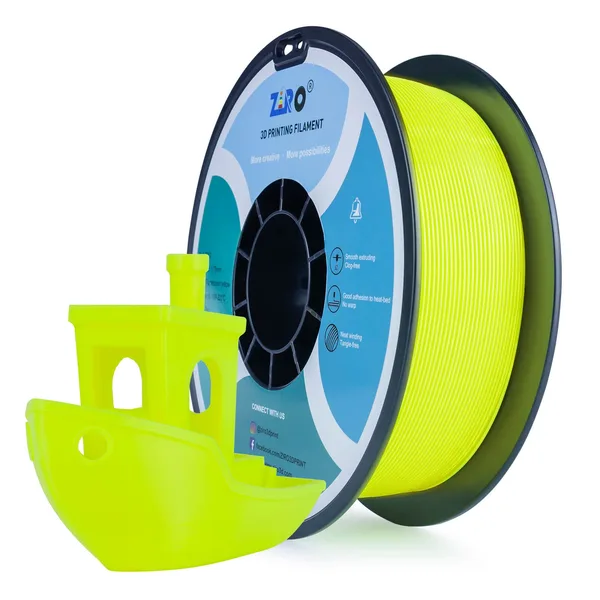 ZIRO ZIRO Fluorescence PLA Filament, Fluo Yellow