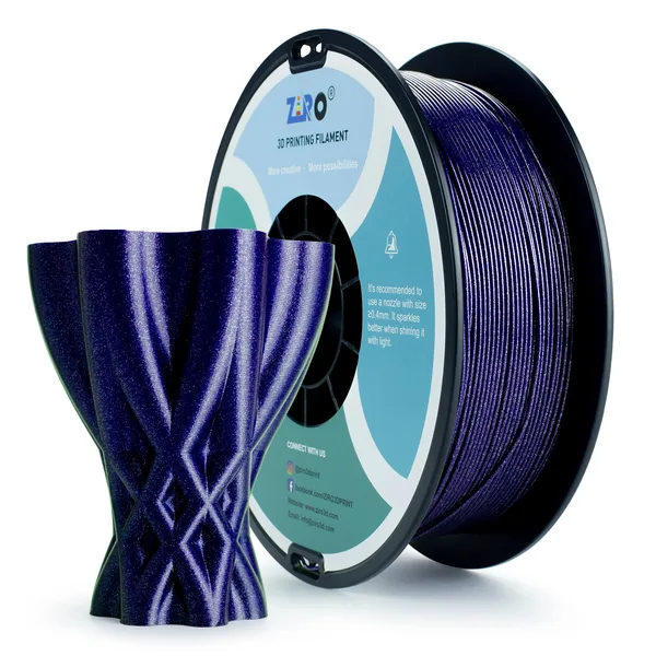 ZIRO ZIRO Glitter Diamond  PLA Filament, Blue