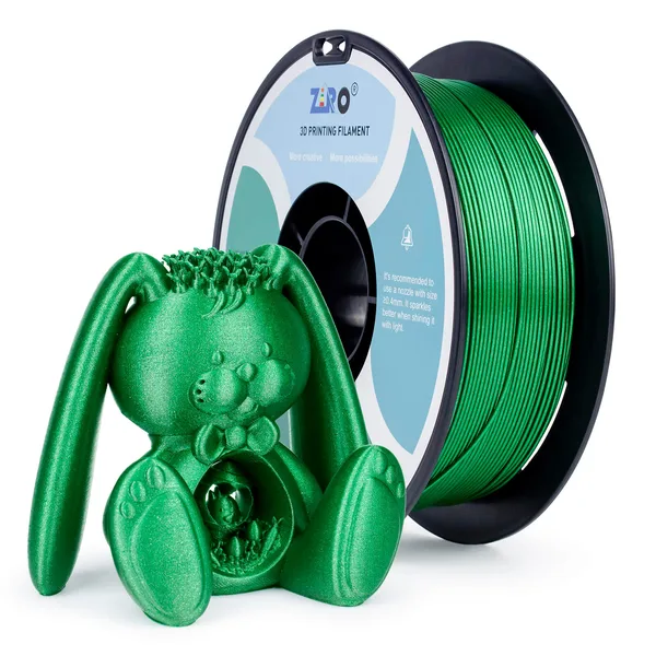 ZIRO ZIRO Glitter Diamond PLA Filament, Emerald Green