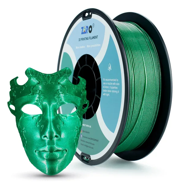 ZIRO ZIRO Glitter Diamond  PLA Filament, Green