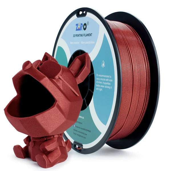 ZIRO ZIRO Glitter Diamond  PLA Filament, Red