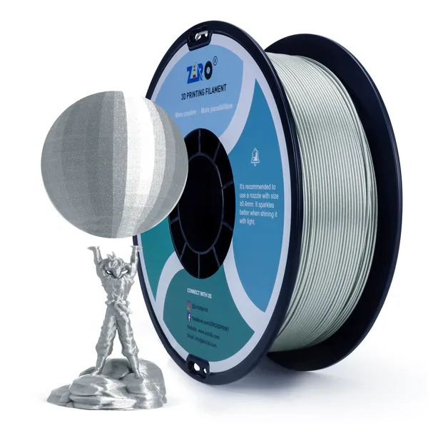 ZIRO ZIRO Glitter Diamond  PLA Filament, Silver