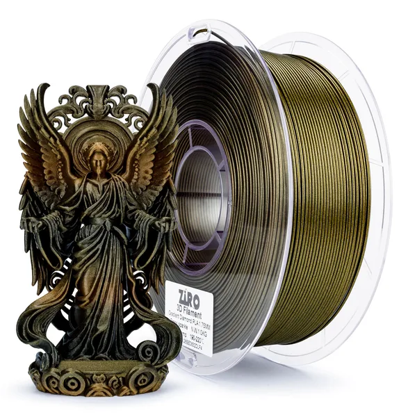 ZIRO ZIRO Glitter Gradient Diamond PLA Filament, Brass Sparkle