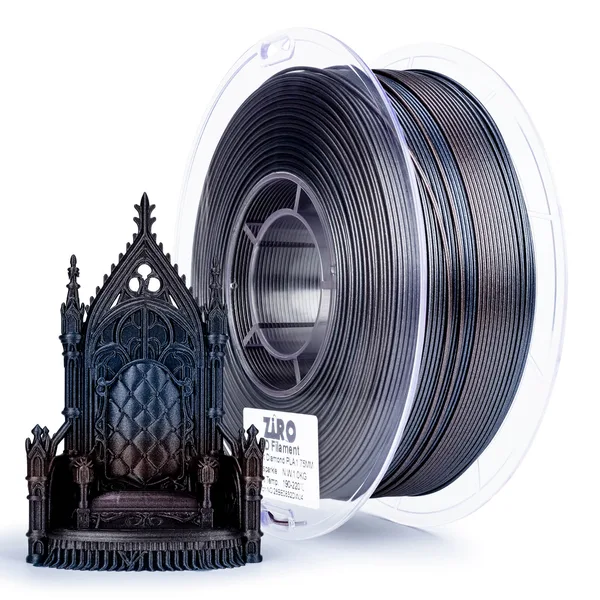ZIRO ZIRO Glitter Gradient Diamond PLA Filament, Iron Sparkle