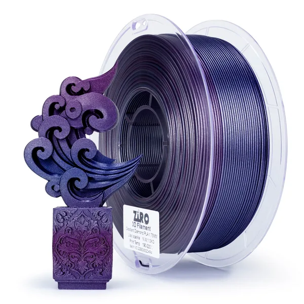 ZIRO ZIRO Glitter Gradient Diamond PLA Filament, Lilac Sparkle