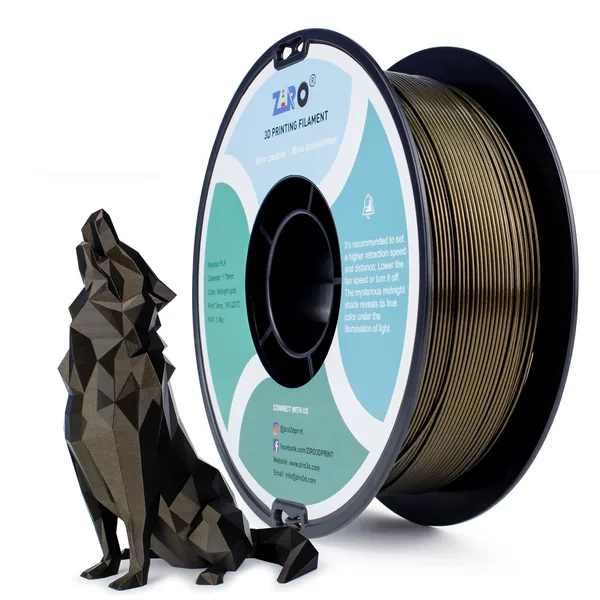 ZIRO ZIRO Glitter Mystical Series PLA Filament, Midnight Gold