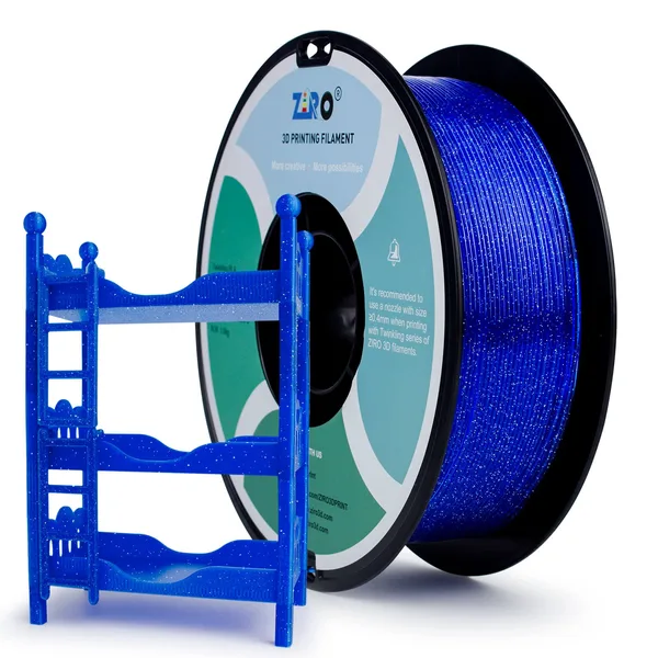 ZIRO ZIRO Glitter Twinkling PLA Filament, Blue