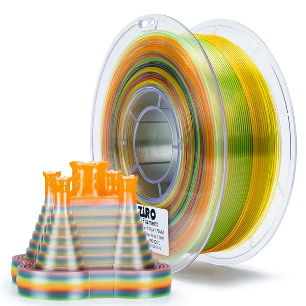 ZIRO ZIRO Gradient Translucent PLA Cristal Series Filament, Crystal Sunshine