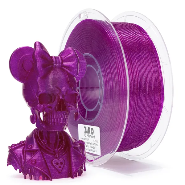 ZIRO ZIRO Iridescent Series PLA Twinkle Effect Filament 1kg/2.2lb Spool , Dreamy Magenta
