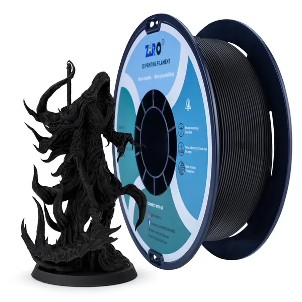 ZIRO ZIRO Matte PLA Filament, Black