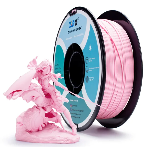 ZIRO ZIRO Matte PLA Filament, Pastel Pink