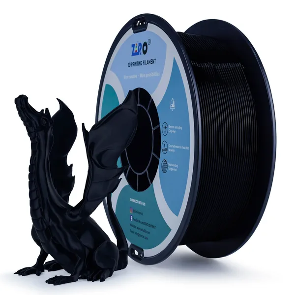 ZIRO ZIRO PLA PRO Basic Color Series Filament, Black