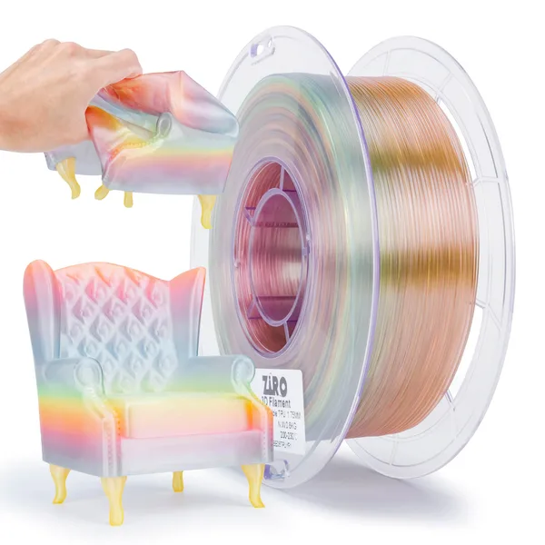 ZIRO ZIRO Shore 95A Hardness TPU Filament, Flex Candy