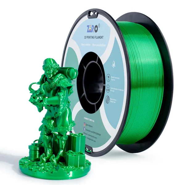 ZIRO ZIRO Silk PLA Filament, Christmas Green