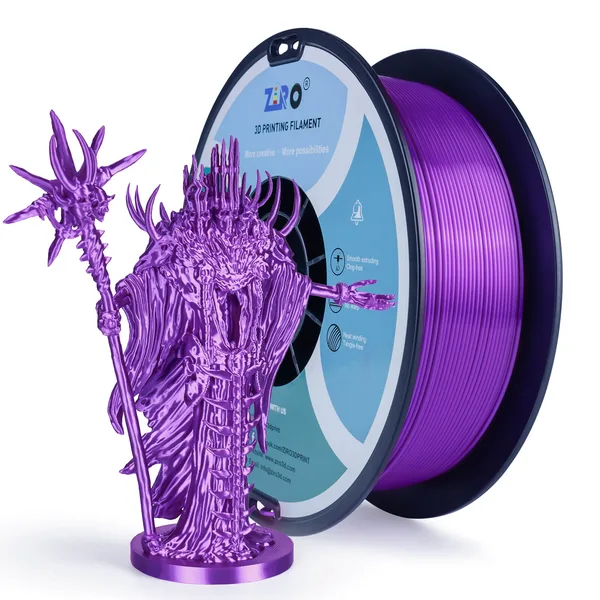 ZIRO ZIRO Silk PLA Filament, Purple