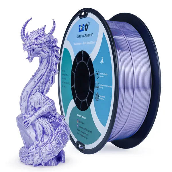 ZIRO ZIRO Silk PLA Filament, Violet