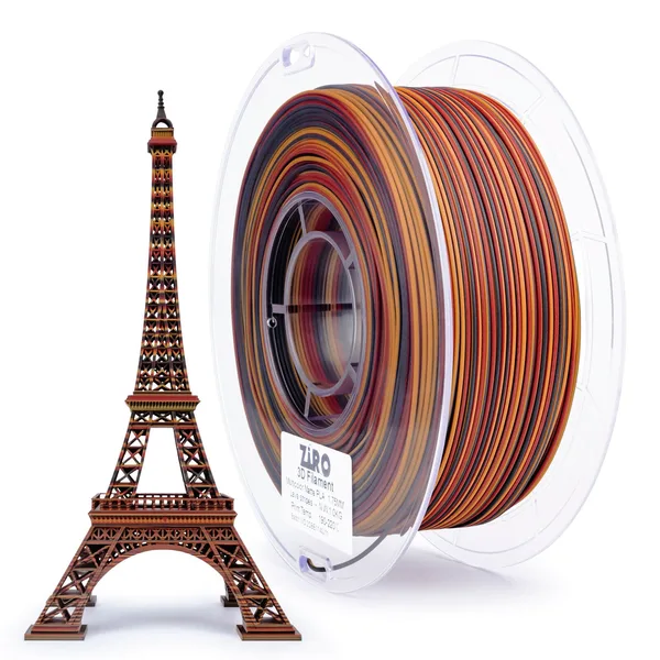 ZIRO ZIRO Stripes Matte PLA Fast Color Change Filament 1kg/2.2lb Spool , Lava Stripes