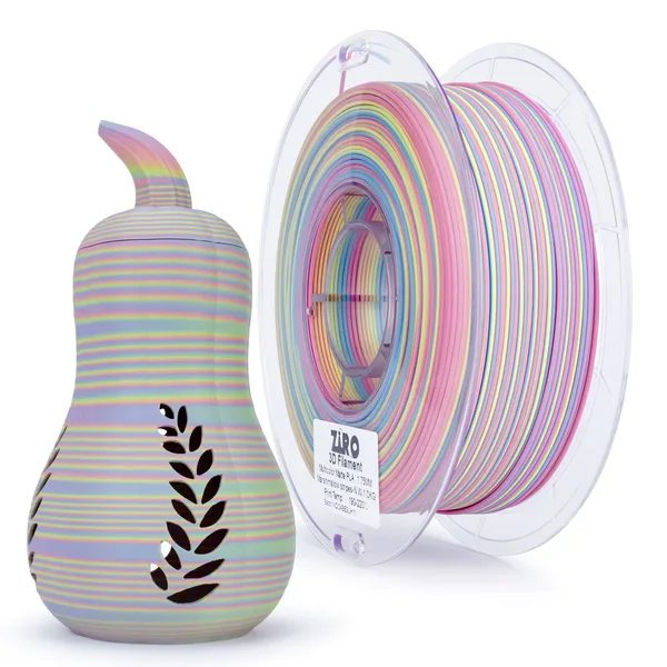 ZIRO ZIRO Stripes Matte PLA Fast Color Change Filament 1kg/2.2lb Spool , Marshmallow Stripes