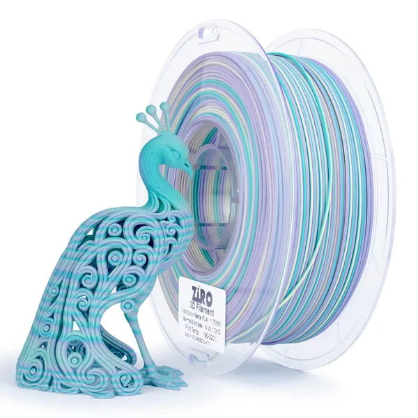 ZIRO ZIRO Stripes Matte PLA Fast Color Change Filament 1kg/2.2lb Spool , Mermaid Stripes