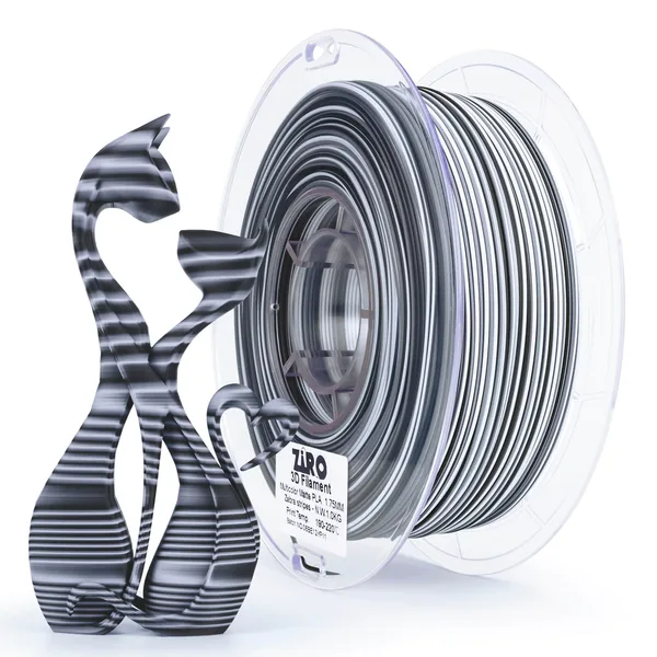 ZIRO ZIRO Stripes Matte PLA Fast Color Change Filament 1kg/2.2lb Spool , Zebra Stripes