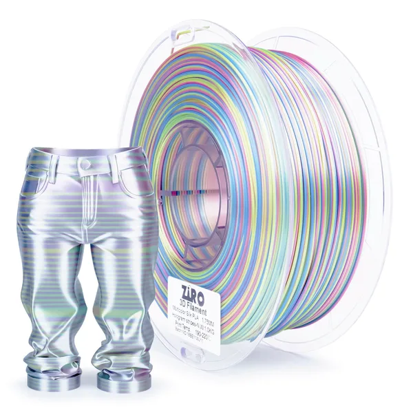 ZIRO ZIRO Stripes Silk PLA Glossy Multicolors Filament 1kg/2.2lb Spool , Hologram Stripes