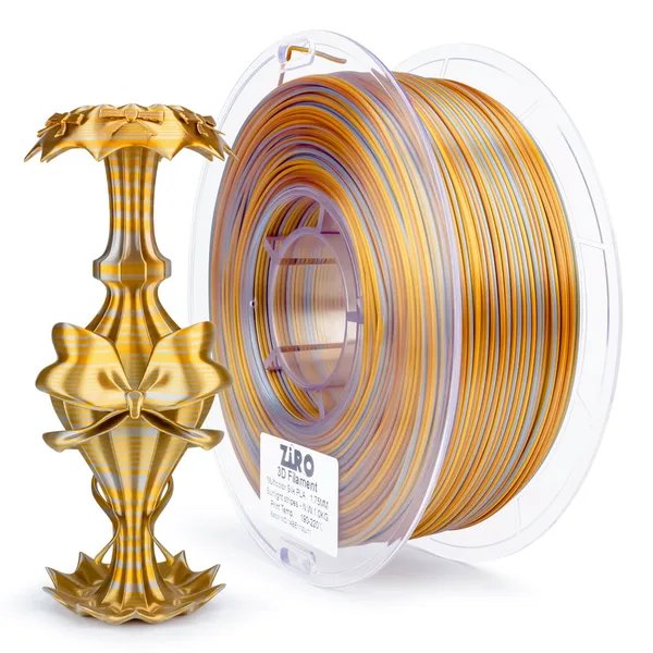 ZIRO ZIRO Stripes Silk PLA Glossy Multicolors Filament 1kg/2.2lb Spool , Sunlight Stripes