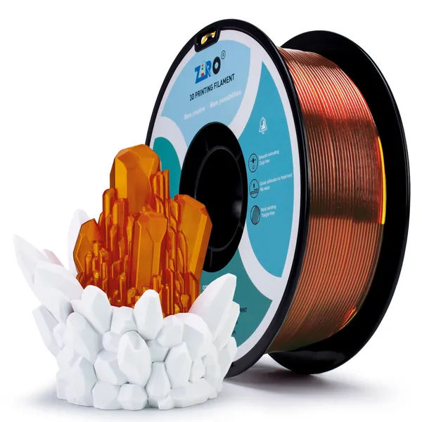 ZIRO ZIRO Translucent PLA Filament, Translucent Caramel