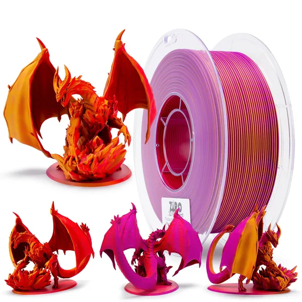 ZIRO ZIRO Tri-color Matte PLA Filament, Afterglow