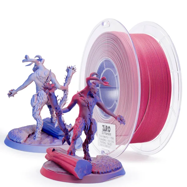 ZIRO ZIRO Tri-color Matte PLA Filament, Frosted Berry