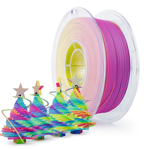 ZIRO ZIRO Tri-color Matte PLA Filament, Rosy Cloud