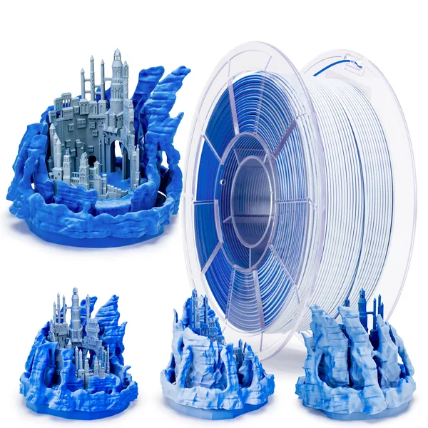 ZIRO ZIRO Tri-color Matte PLA Filament, Snow Mountain