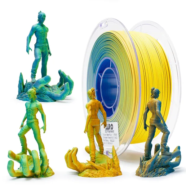 ZIRO ZIRO Tri-color Matte PLA Filament, Sunbeam Forest