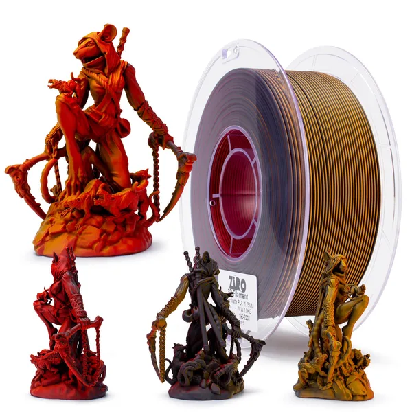 ZIRO ZIRO Tri-color Matte PLA Filament, Volcano