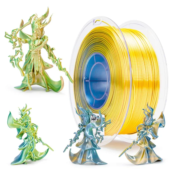 ZIRO ZIRO Tri-color Silk PLA Filament, Citrus Breeze