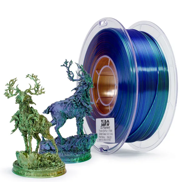 ZIRO ZIRO Tri-color Silk PLA Filament, Golden Oasis