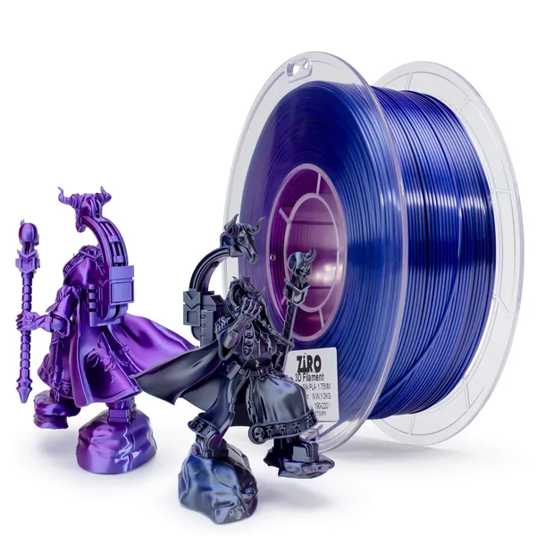 ZIRO ZIRO Tri-color Silk PLA Filament, Indigo Satin